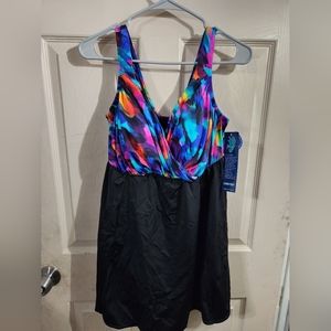 Longitude women's bathing suite - one piece - skirted - 18